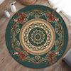 Böhmisches Stammesmotiv Runder Teppich Matte Teppich Orientalisch Geometrisch Paisley Retro Heimdekoration Wohnzimmer Arbeitszimmer Teppich