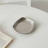 Retro Stainless Steel Cake Tray Square Silver Dessert Plate Luxury Photo Props Jewelry Storage Plate Home Decoration