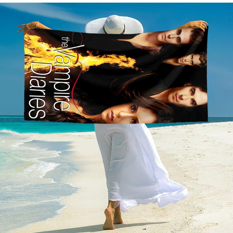 1pc The Vampire Diaries1 Beach Towel, Comfortable and Thick, and Swimming/Bath/Picnic/Camping Towel, Suitable for Seaside Beaches