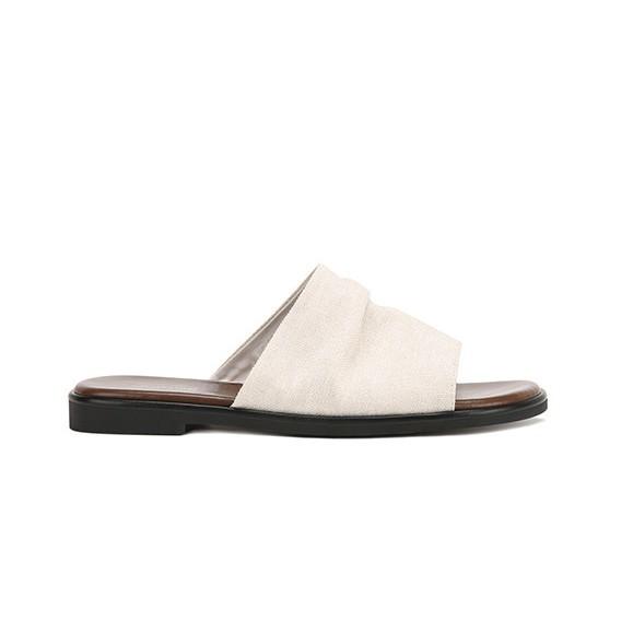 Yuanlitong Flat-bottomed Slippers Women's Fashion Fashion One-word with Soft-soled Sandals 2025 Summer New Korean Version of Women's Shoes