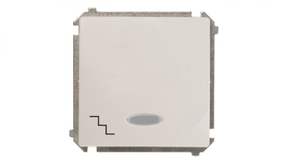 Simon Basic Illuminated Stair Switch, Quick Connectors, White Bmw6L.01/11