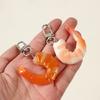 Imitation Shrimp Key Chain Creative Food Keyring Funny Scene Bag Hangings Decor