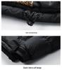 Herren Trendy Kapuzen-Wintermantel Schwarz-Gold Graphen - Lässig, Dick, Vielseitige Oberbekleidung