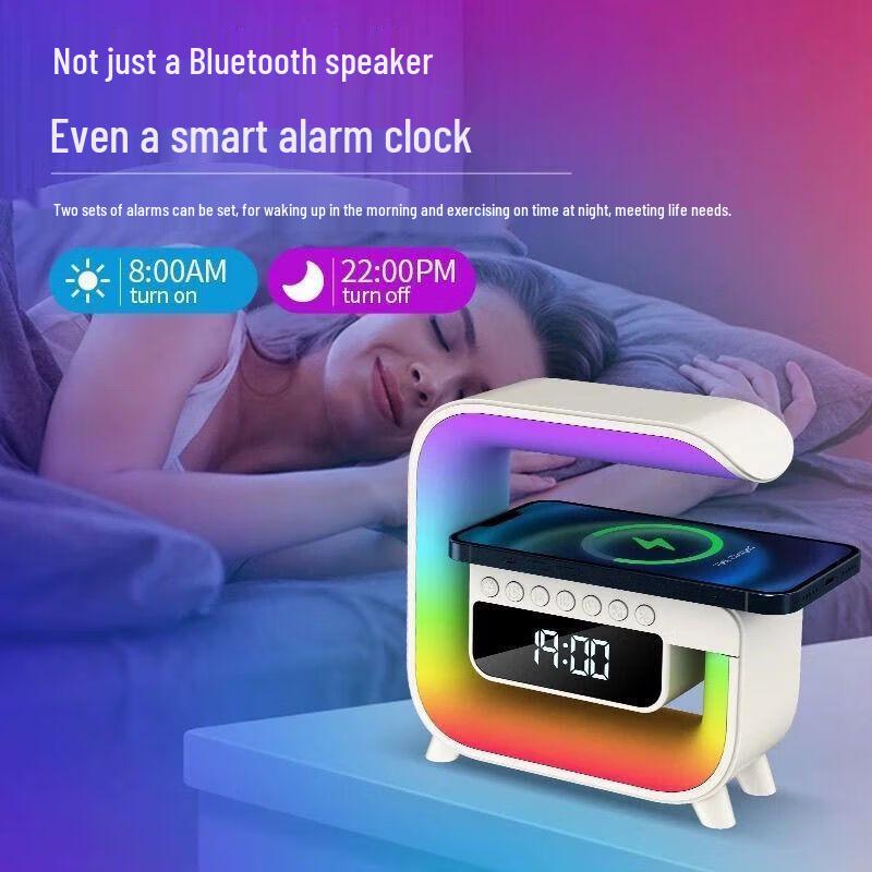Multifunctional Bluetooth Alarm Clock Speaker G3mini - Home Charging & Atmosphere Light