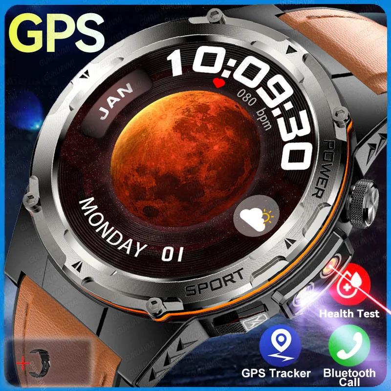 New Military GPS Smart Watches Men 3ATM Waterproof 24/7 Health 100+ Sport Modes Built-in NFC BT Call Smartwatch