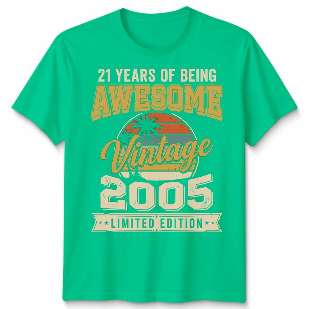 21st Birthday Vintage Unisex T Shirt 2005 Limited Edition Retro Gift Party S