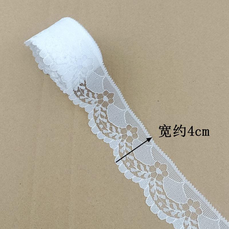 

5 Meters A Roll White Lace Garment Accessories Ribbon Embroidery Sewing Trim Applique Craft Eyelet Lace DIY Trim Muslin 2.5-4cm 1 roll-5meters