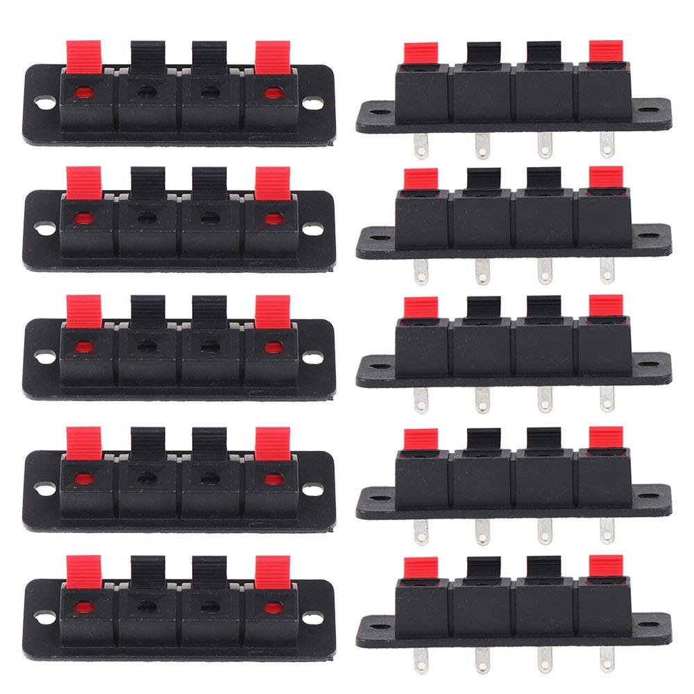 10Pcs Plastic Copper Audio Speaker Terminal Push Release Terminal for Car Audio Wiring