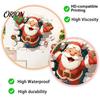 Indoor Outdoor Holiday Decor 3D Santa Claus Christmas Wall Decals, Break Through Reindeer Festive Murals Window Stickers, Removable Winter Decorations
