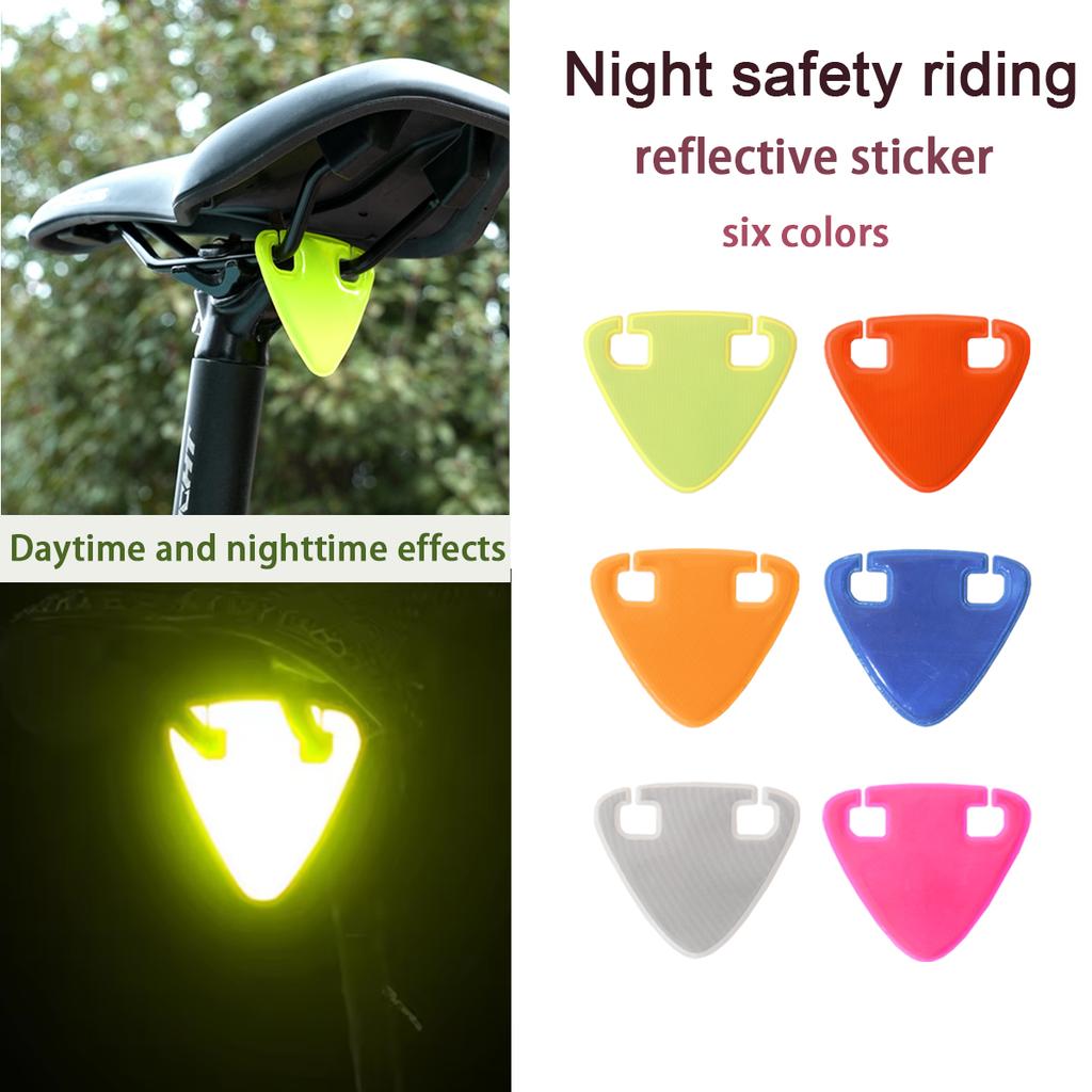 Triangular Bike Seat Reflective Plate High Visibility Night Riding Warning Reflector Universal Bicycle Safety Equipment