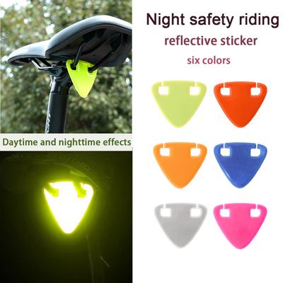Triangular Bike Seat Reflective Plate High Visibility Night Riding Warning Reflector Universal Bicycle Safety Equipment