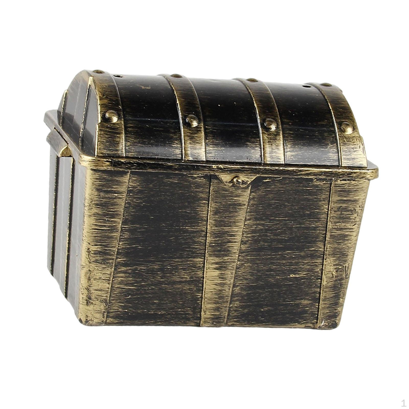 Kids Pirate Treasure Chest Decorative Chest Versatile Box Collection Storage Box бронзовый 850₽