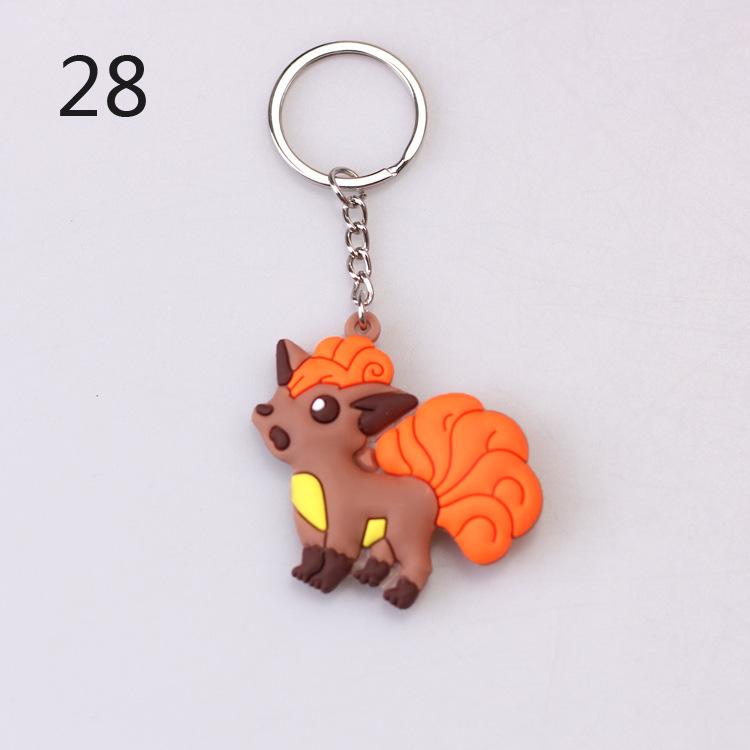 Pokemon Keychain: Pikachu, Dragonite, Eevee Figure Pendant