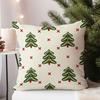 Weihnachtsmuster Dekokissen für Heimdekoration Quadratischer Polyester-Kissenbezug, moderner Sofa-Dekokissenbezug