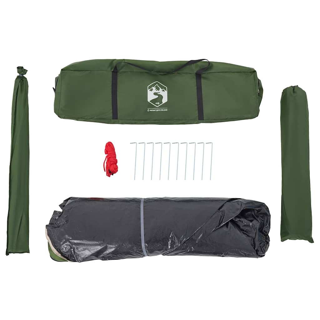 Dome Camping Tent for 4 Persons Green Quick Release System