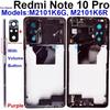 Middle Frame Housing For Xiaomi Redmi Note 10 Pro Note 10Pro Max Middle Frame Holder Cover Bezel with Side Key Parts