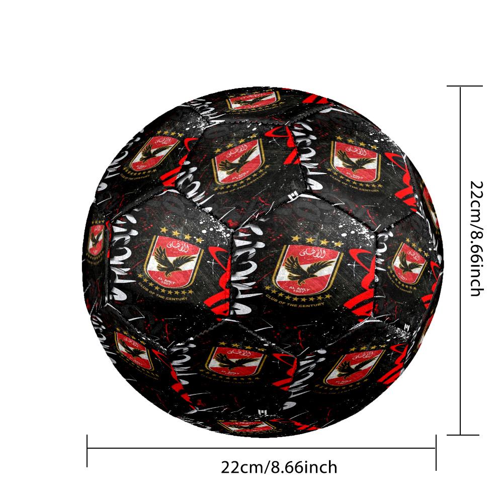 Ahly Football Club Printed Size 5 Soccer Balls, High-Quality, Anti-Slip, Protective Football, A Unique Gift , Birthdays, Christmas Gifts