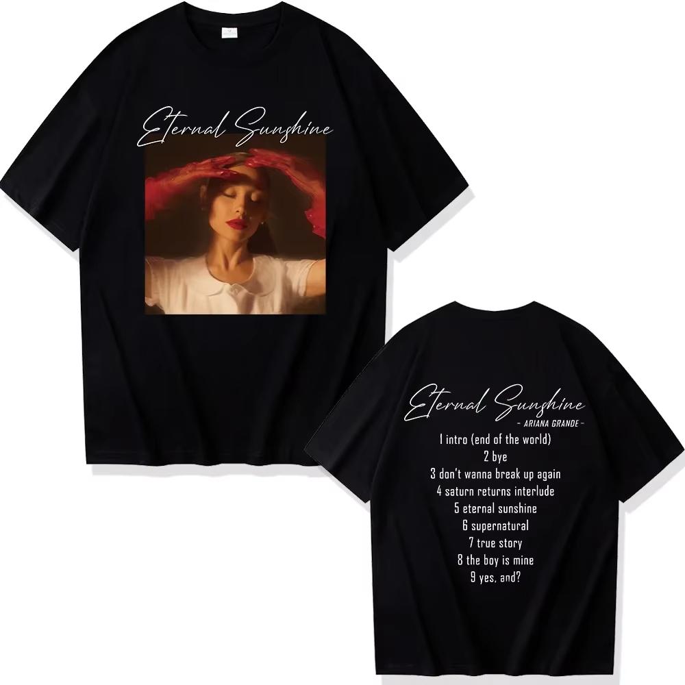 Ariana Grande Eternal Sunshine Album T-Shirt Herren und Damen Sommer Baumwollkleidung Mode Kurzarm T-Shirt Streetwear