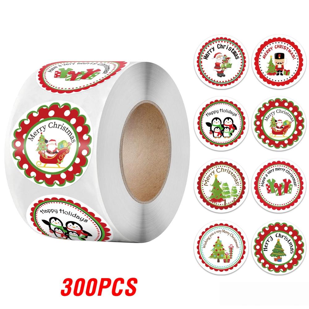 100-500Pcs High-Quality Merry High-Quality Christmas High-Quality Sticker High-Quality Christmas High-Quality Party High-Quality Decoration