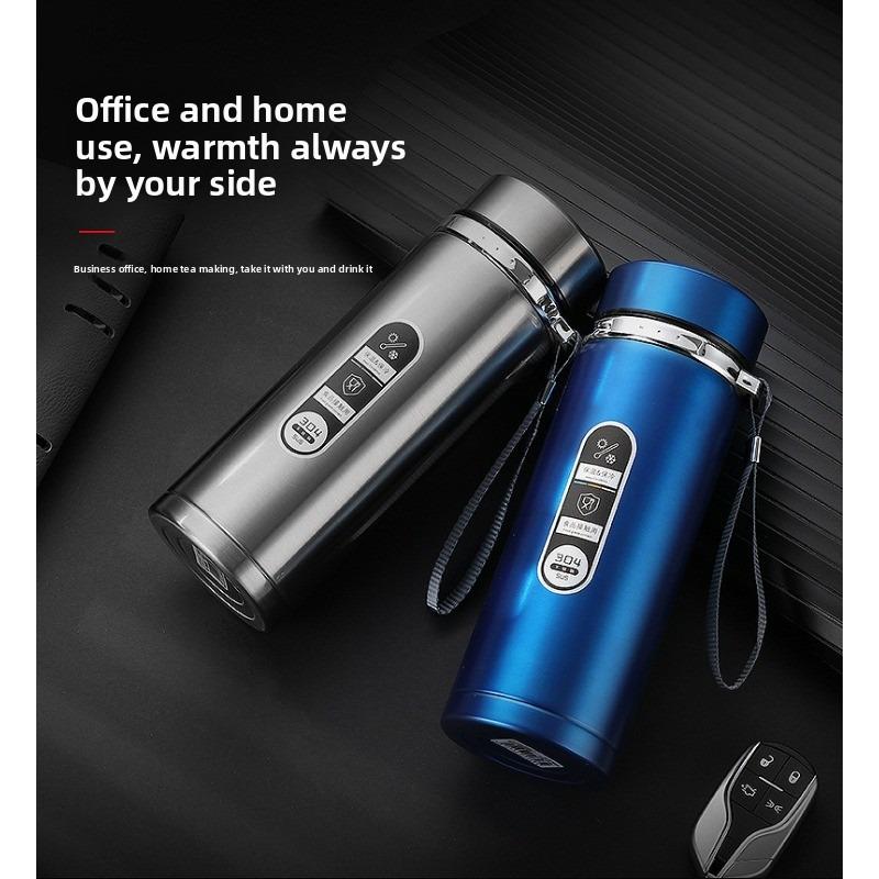 New Large-capacity Stainless Steel Outdoor Sports Water Bottle, Portable Car Sling Water Cup, Portable Insulated Coffee Cup
