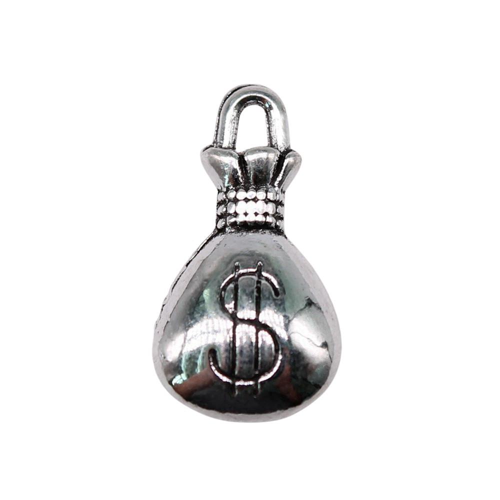 

Currency Symbols Charms Antique Wealth Pendants For Feng Shui Themed Jewelry Making A04-5pcs-17x10mm