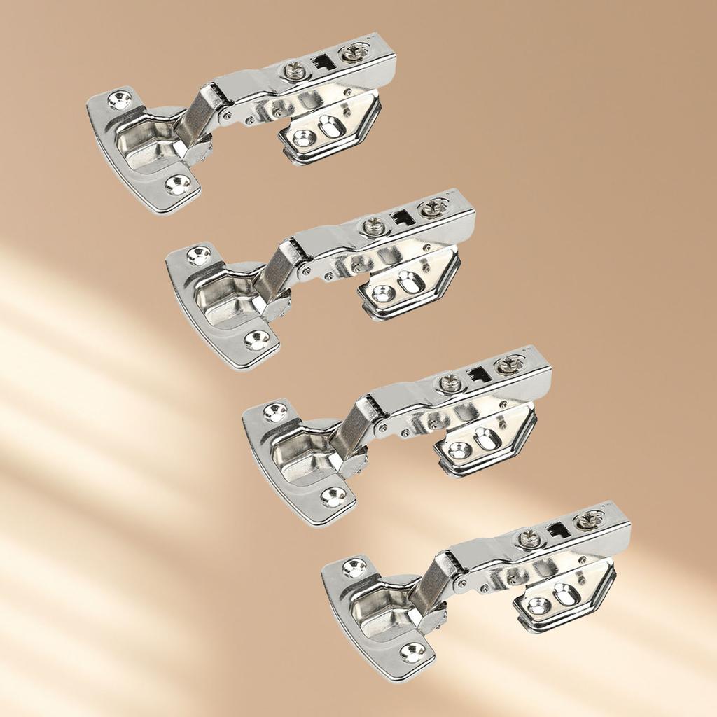4PCS Hydraulic Hinges Metal Spring Soft Close Hinge 304 Stainless Steel Hinge for Cupboard Cabinet