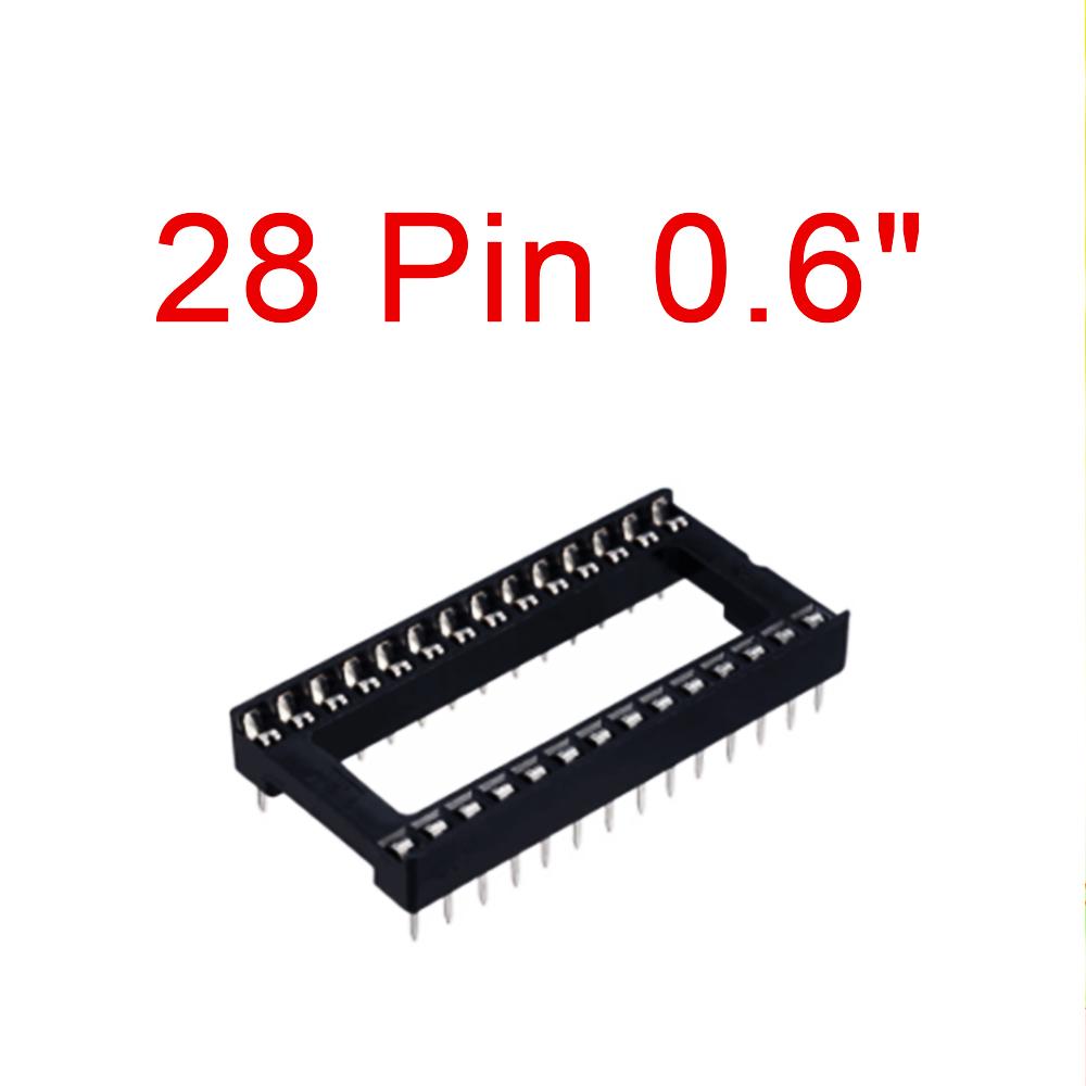 

50PCS DIL / DIP SIP Розетки IC Адаптер Тип припою 6 8 14 16 18 20 24 28 32 40-контактні розетки для друкованої плати Інтегральна схема Тримач 0,3 дюйма 0,6 дюйма шириною