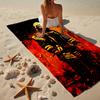 Firefighter Braving Flames Beach Towel, Super Soft Microfiber, Gift for Her/Him, Birthday, for Pool, Beach, Travel, Home Decor Fan Gifts