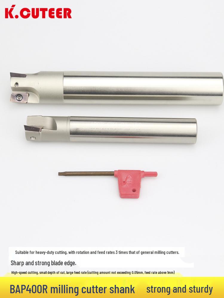 CNC 400r Round Nose Arbor End Mill, Right Angle Roughing, Extended R0.8 Machining Tool