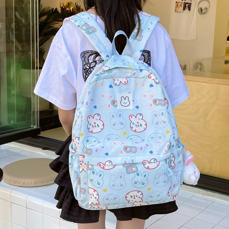 Kindergarten Primary School Students Schoolbag Cartoon Cute Bunny Baby Backpack Printed Children'S Bag
