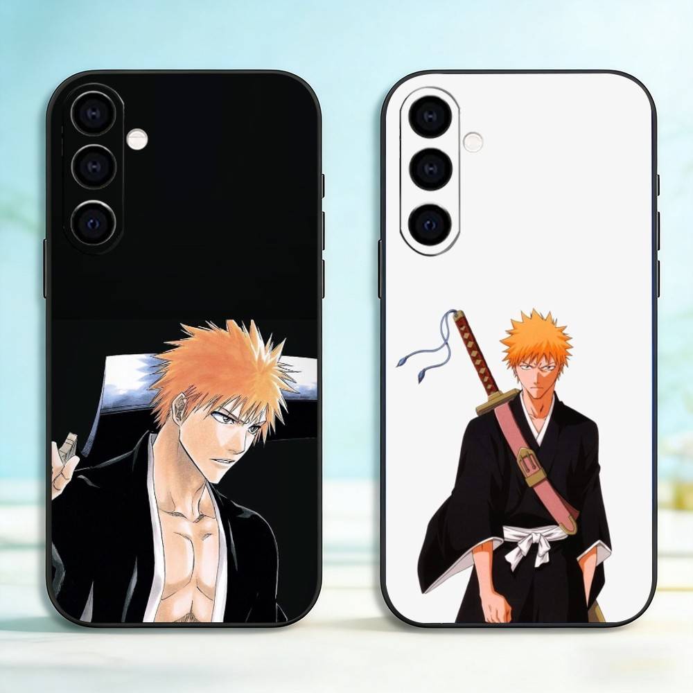 Bleach Ichigo Kurosaki Phone Case For Samsung Galaxy A73,A72,A71,A70,A53,A52,A51,Soft Silicone Black Cover