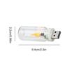 Retro USB LED Filament Nachtlicht Gelb Warm Glühbirne Beleuchtung Flamme Umgebungslicht Für Heimdeko Notbeleuchtung