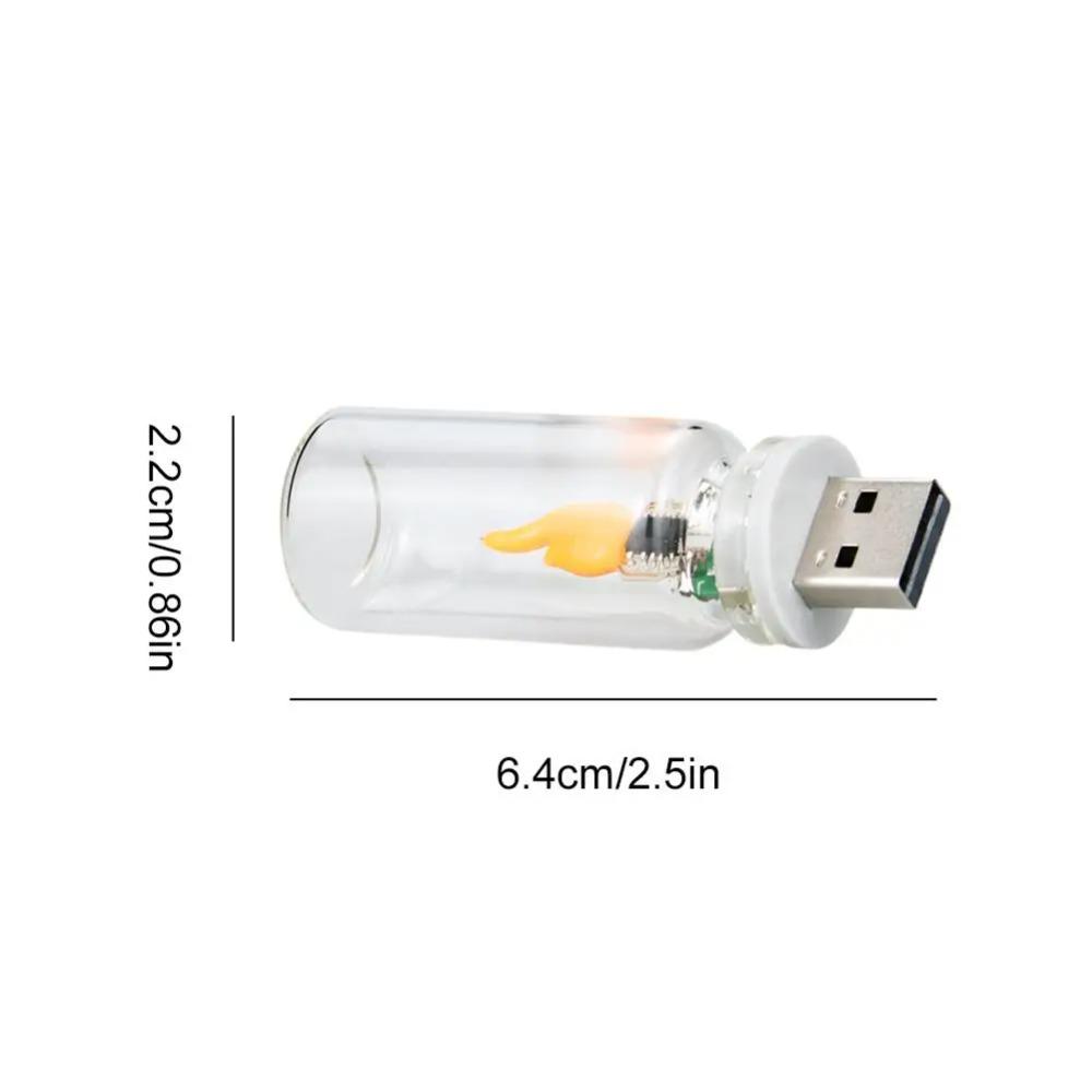 Retro USB LED Filament Nachtlicht Gelb Warm Glühbirne Beleuchtung Flamme Umgebungslicht Für Heimdeko Notbeleuchtung