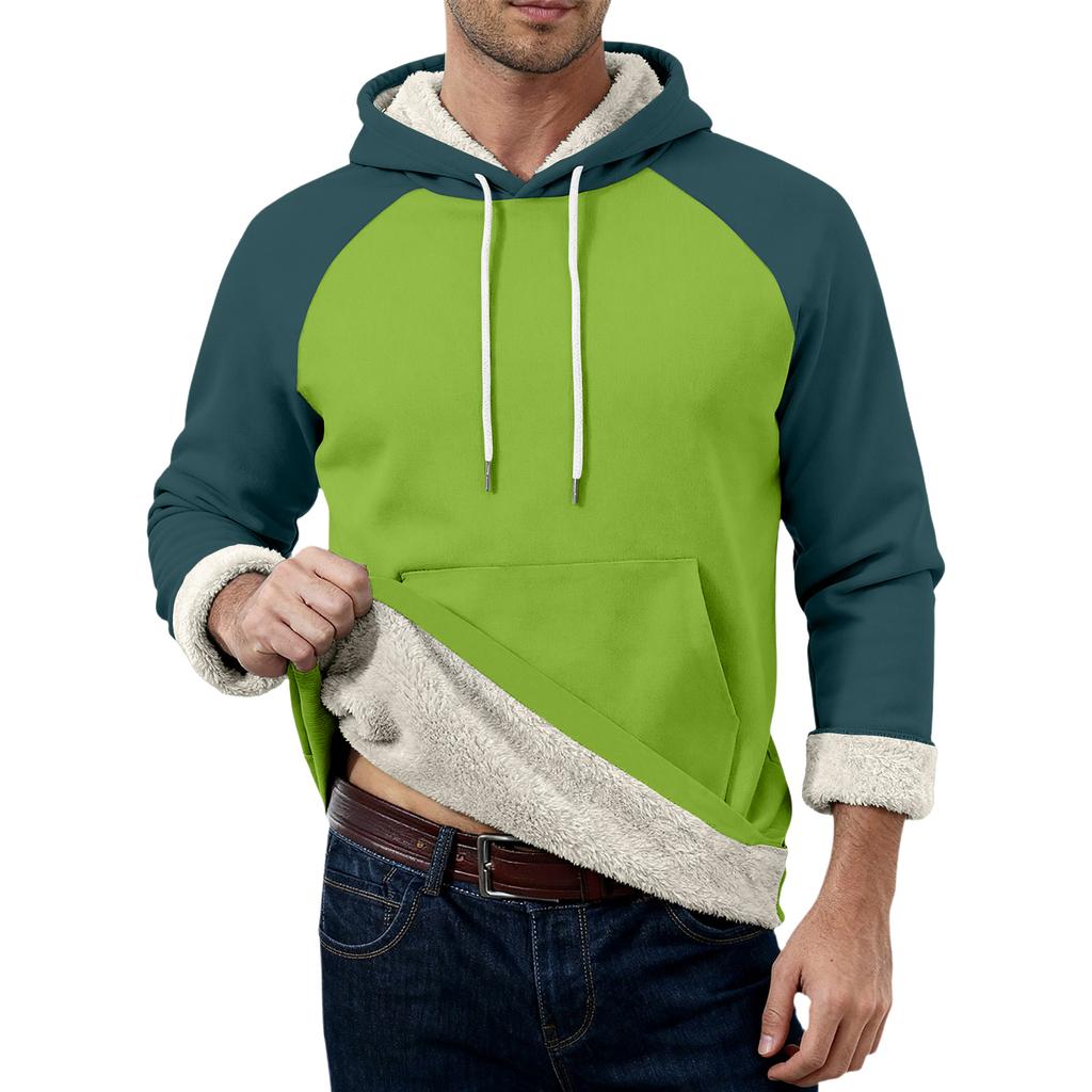 Men's Casual Long-Sleeve Fleece Hoodie With Pockets