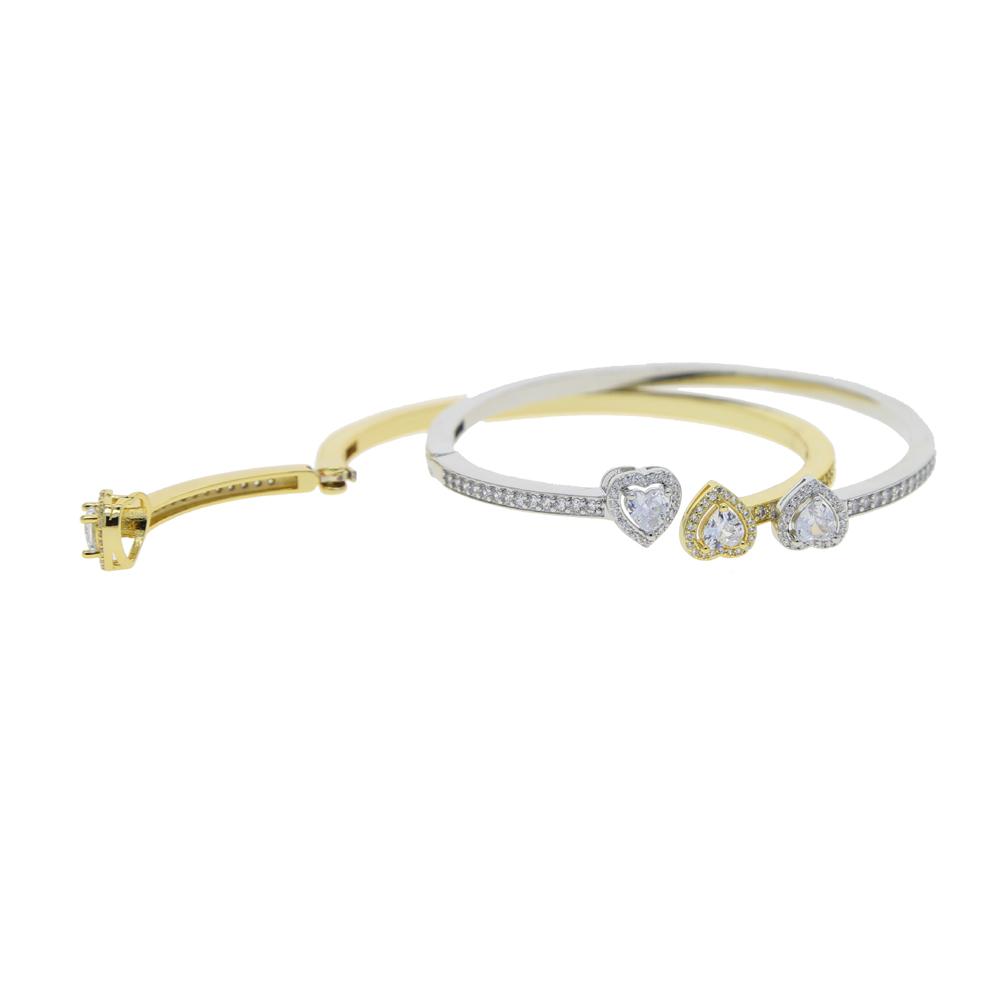 Iced Out Bling Beaded CZ Heart Bracelet for Women