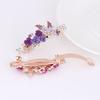 Rose Flower Rhinestone Butterfly Hair Clip, Women's Spring Clip, Top Clip, Horizontal Clip, Ponytail Clip Hair Accessory