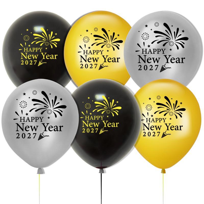 10Pcs Happy 2027 New Year'S Day Party Latex Balloons Happy New Year Party Home Decoration