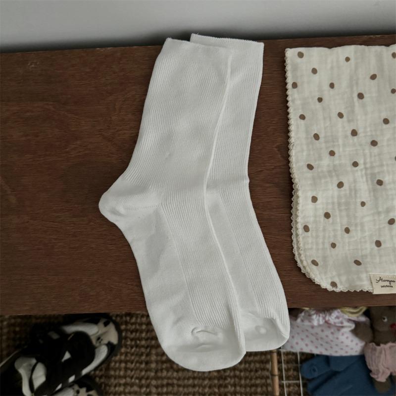 

Анкела Красные носки, Женские хлопковые носки до середины икры, Модные новогодние носки для осени и зимы, Двухигольные носки 1 pair белый