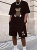 2025 Men's American Trend Short Sleeve T-Shirt & Shorts Set