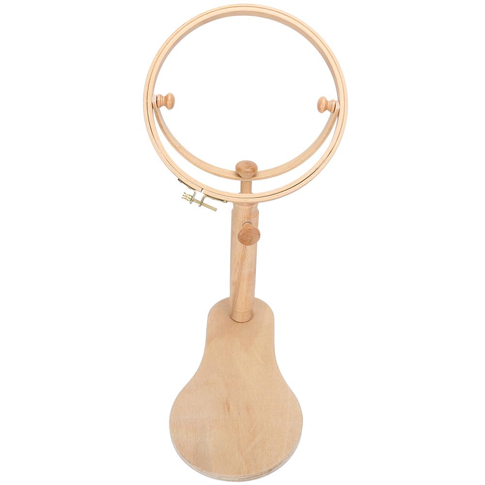 Runder Stickrahmen Reifen Ständer Halter Tragbar Holz Kreuzstich Zubehör