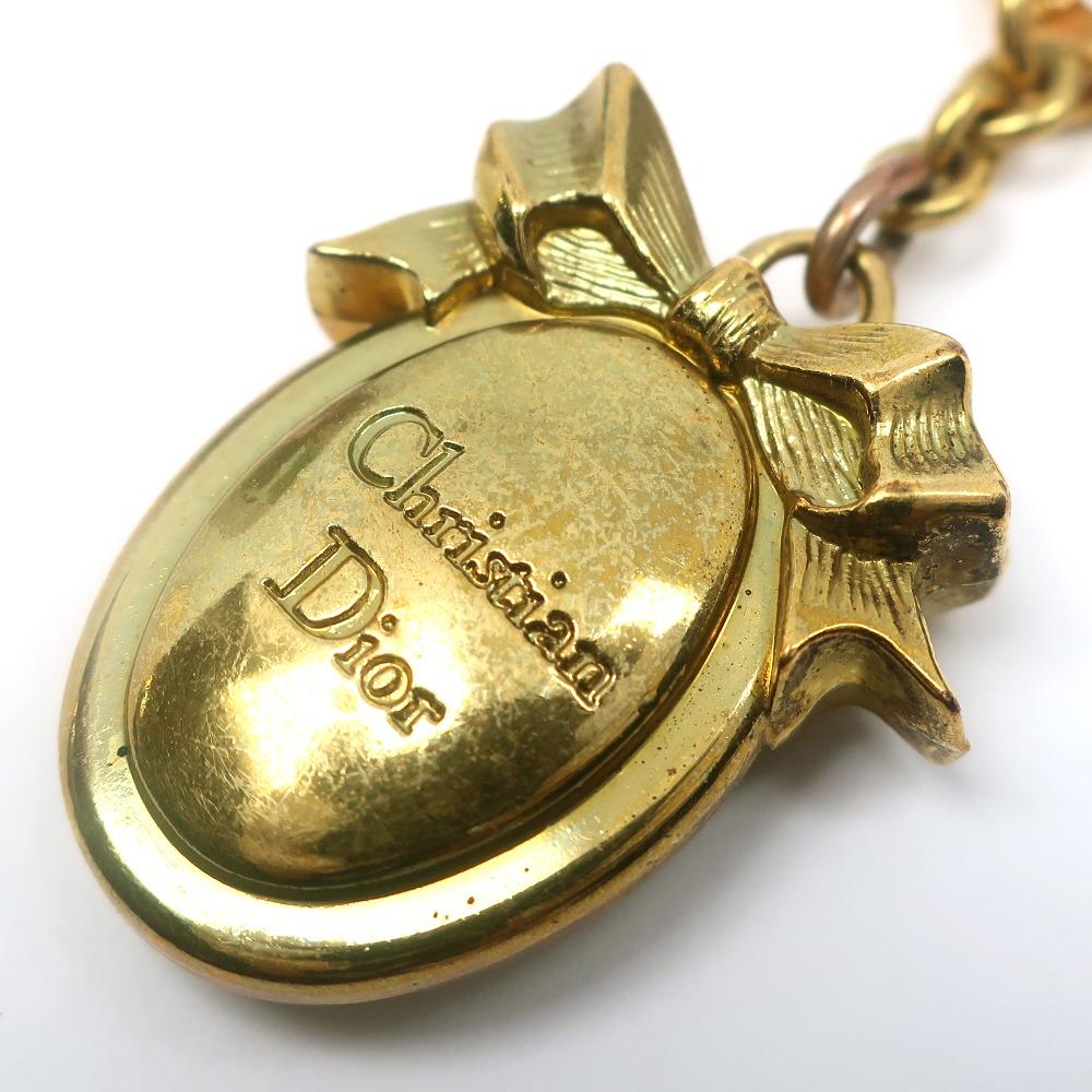 Dior key ring gold Plated Gold Women Used