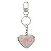 Korean Love Mirror Pendant Heart Shape Cosmetic Mirror Key Chain Bag Hanging Keychain  Women