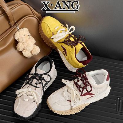 Leather Small Thick-soled Inner Height-increasing Women's Shoes Spring New Casual Sports Shoes
