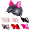 2PCS Motorcycle Helmet Cat Ears Devil Horns Decor Universal Moto Bicycle Styling Decoration Helmets Stickers Helmet Accessories
