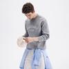 NVG YOUNG Men's Letter Logo Knit Round Neck Sweater
