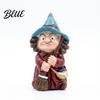 Durable Resin Witch Statue On Broomstick Figurine Halloween Gnome with Wizard Hat Fireplace Decor Vintage Spooky for Shelf Desk Table Gift Lovers