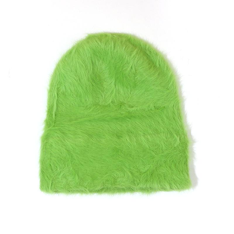Kaninchenhaar-Flormütze für Damen, Herbst-Winter, Plüsch, japanische niedliche Damenmütze, warme Pelzmützen