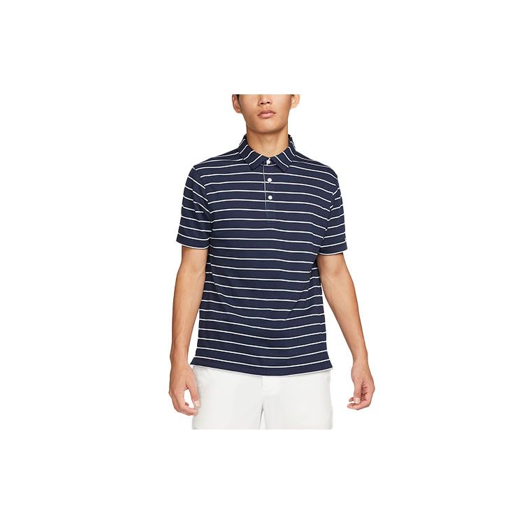 Nike Dri-FIT Striped Breathable Polo Shirt Men tops Blue DH0892-451