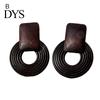 Women Earrings 1 Pair Hollow Out Round Jewelry Earring Exaggerated Beads for Vacation Fashion