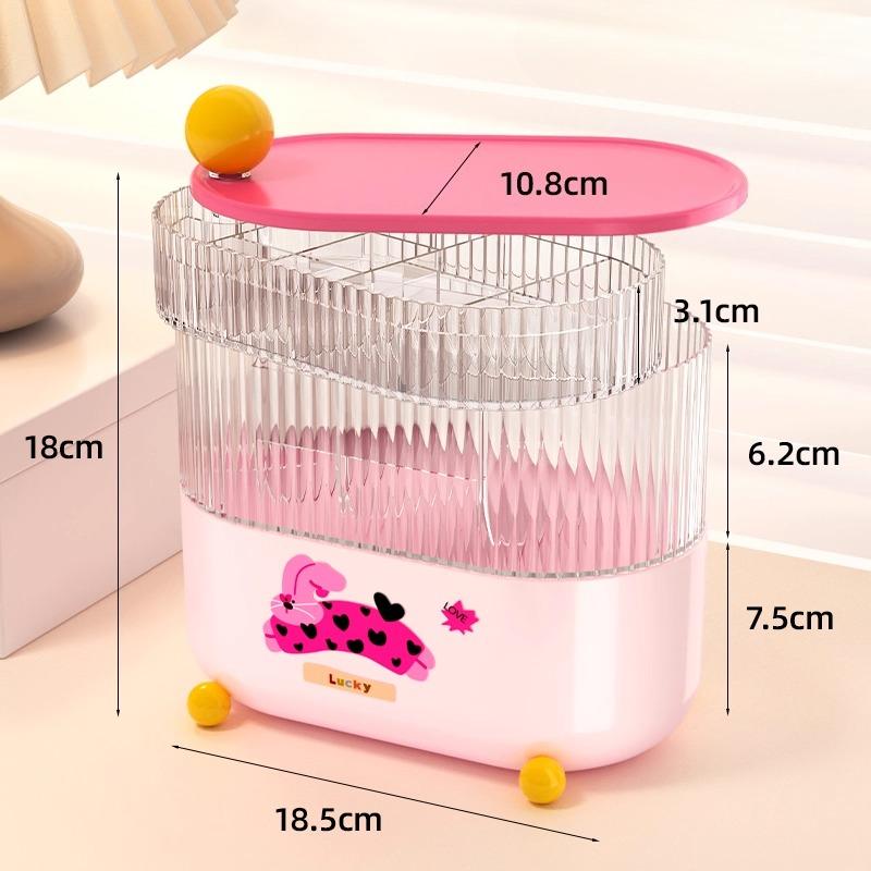 

Children s Hair Accessories Storage Box Organizer Rotatable Girl s Hair Rope Hairpin Accessories Desktop Dopamine Jewelry Boxes